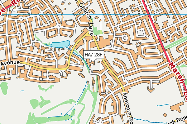 HA7 2SF map - OS VectorMap District (Ordnance Survey)