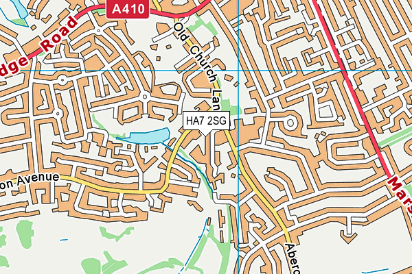 HA7 2SG map - OS VectorMap District (Ordnance Survey)