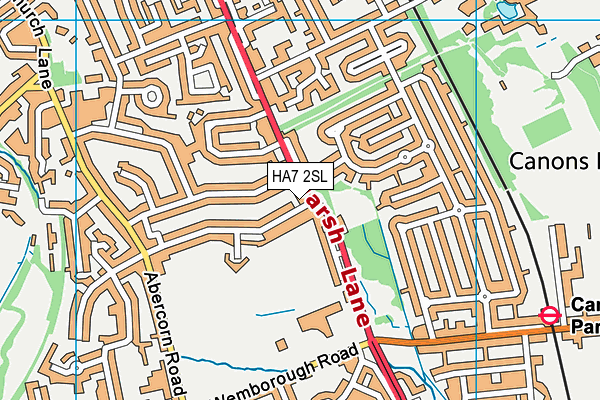 HA7 2SL map - OS VectorMap District (Ordnance Survey)