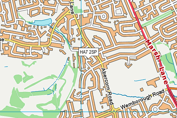 HA7 2SP map - OS VectorMap District (Ordnance Survey)