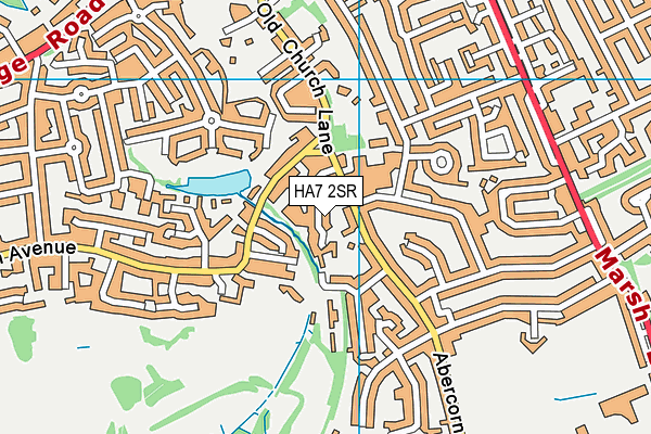 HA7 2SR map - OS VectorMap District (Ordnance Survey)