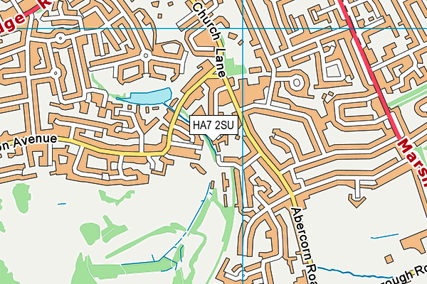 HA7 2SU map - OS VectorMap District (Ordnance Survey)