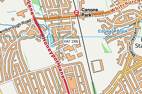 HA7 2XN map - OS VectorMap District (Ordnance Survey)
