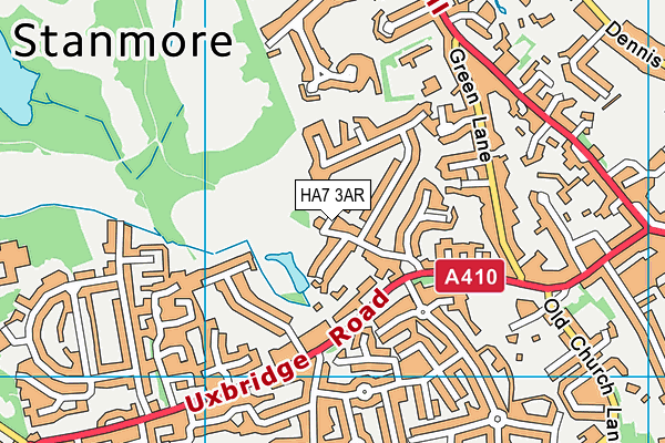 HA7 3AR map - OS VectorMap District (Ordnance Survey)