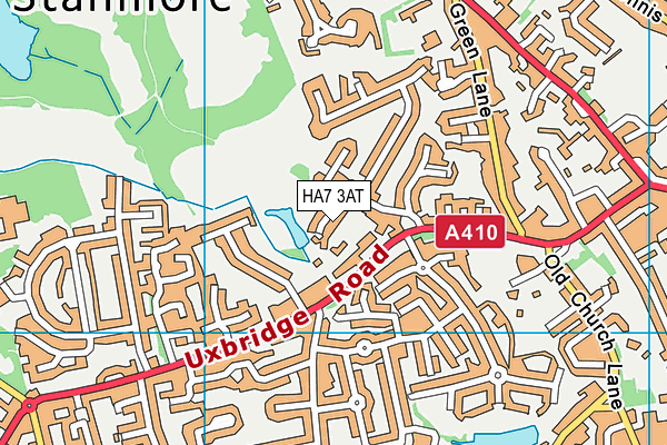 HA7 3AT map - OS VectorMap District (Ordnance Survey)