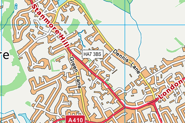 HA7 3BS map - OS VectorMap District (Ordnance Survey)