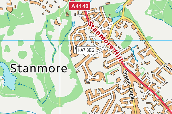 HA7 3EG map - OS VectorMap District (Ordnance Survey)