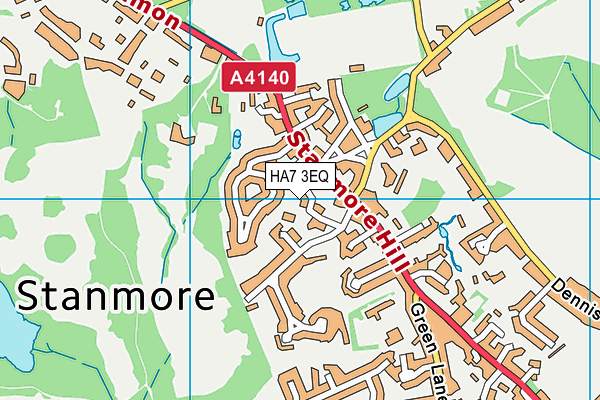 HA7 3EQ map - OS VectorMap District (Ordnance Survey)