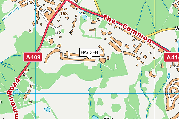 HA7 3FB map - OS VectorMap District (Ordnance Survey)