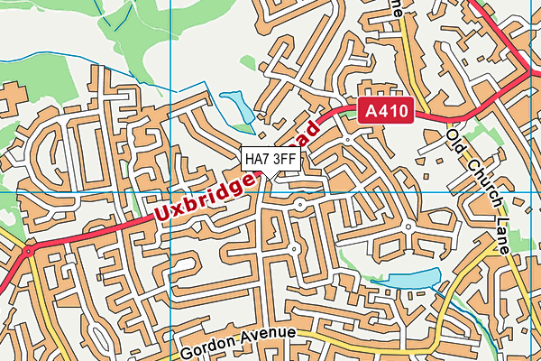 HA7 3FF map - OS VectorMap District (Ordnance Survey)