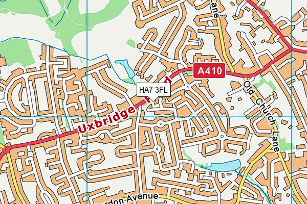 HA7 3FL map - OS VectorMap District (Ordnance Survey)