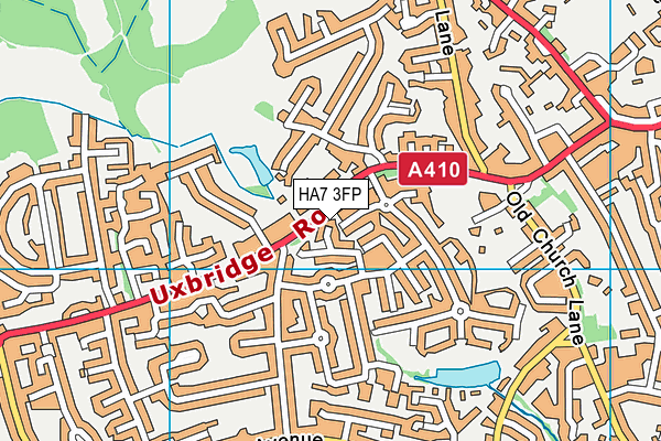 HA7 3FP map - OS VectorMap District (Ordnance Survey)