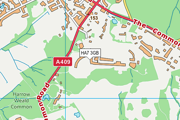 HA7 3GB map - OS VectorMap District (Ordnance Survey)