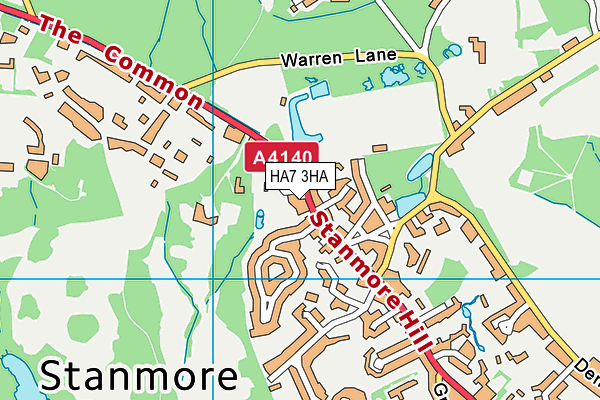 HA7 3HA map - OS VectorMap District (Ordnance Survey)