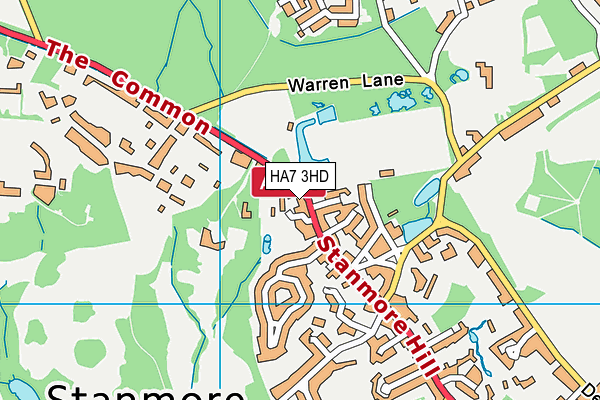 HA7 3HD map - OS VectorMap District (Ordnance Survey)