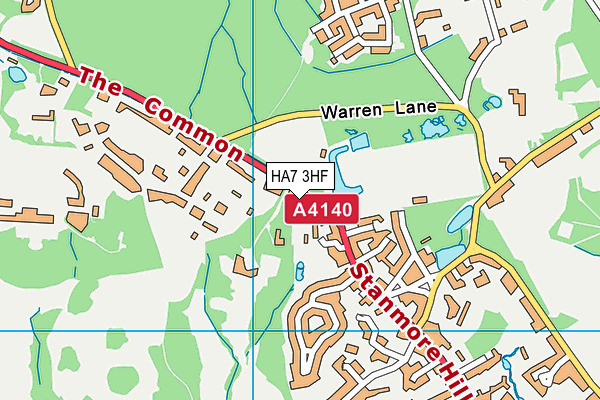 HA7 3HF map - OS VectorMap District (Ordnance Survey)