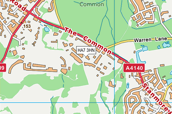 HA7 3HN map - OS VectorMap District (Ordnance Survey)