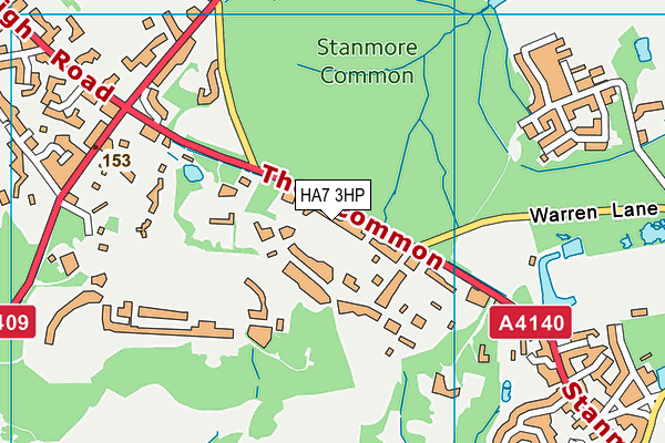 HA7 3HP map - OS VectorMap District (Ordnance Survey)