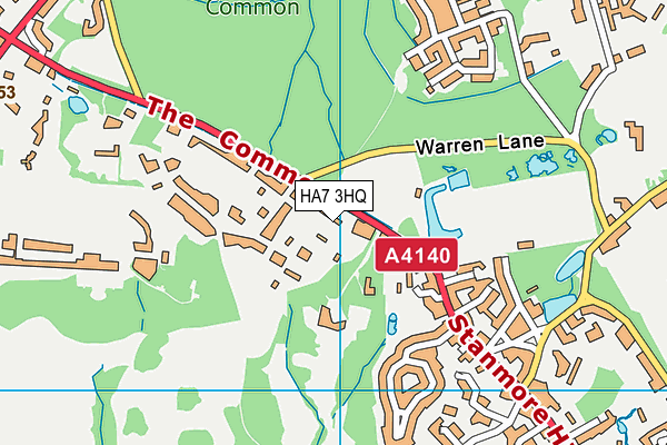 HA7 3HQ map - OS VectorMap District (Ordnance Survey)