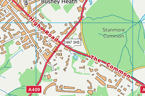 HA7 3HS map - OS VectorMap District (Ordnance Survey)