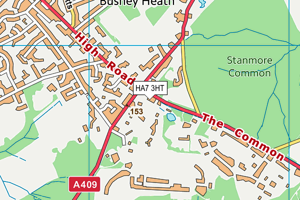 HA7 3HT map - OS VectorMap District (Ordnance Survey)