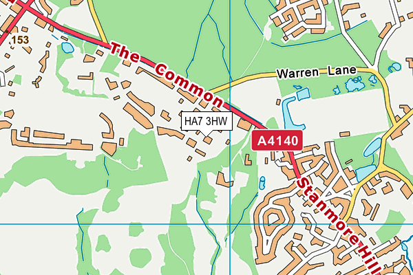 HA7 3HW map - OS VectorMap District (Ordnance Survey)