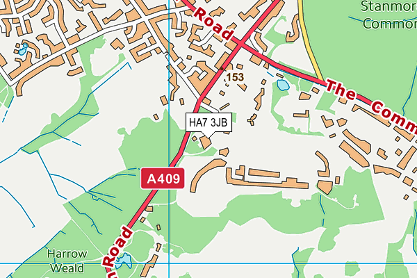 Avanti House Primary School map (HA7 3JB) - OS VectorMap District (Ordnance Survey)