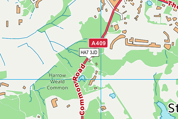 HA7 3JD map - OS VectorMap District (Ordnance Survey)