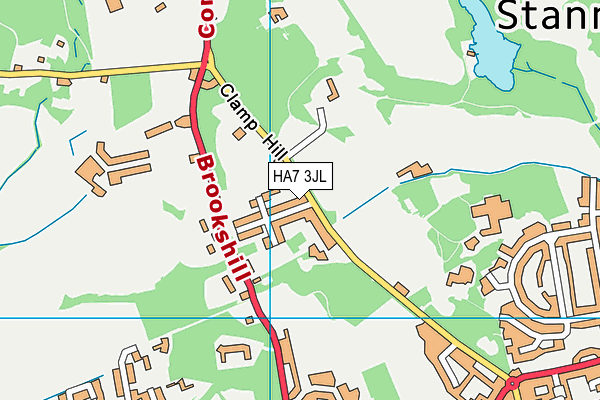 HA7 3JL map - OS VectorMap District (Ordnance Survey)