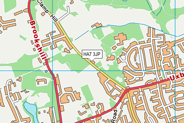 HA7 3JP map - OS VectorMap District (Ordnance Survey)