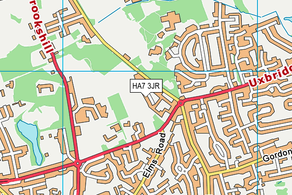 HA7 3JR map - OS VectorMap District (Ordnance Survey)