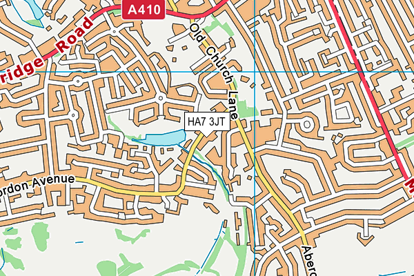 HA7 3JT map - OS VectorMap District (Ordnance Survey)