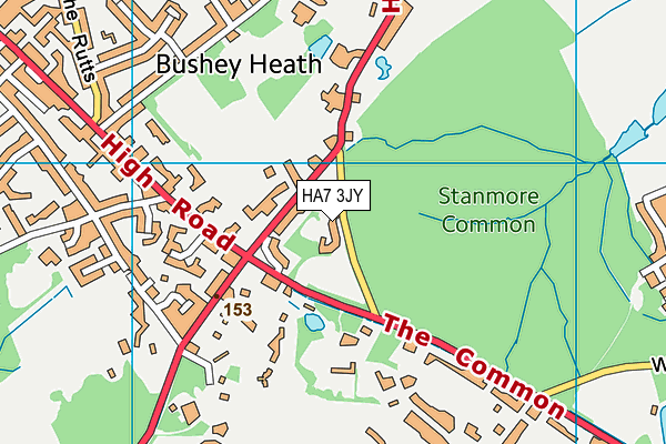 HA7 3JY map - OS VectorMap District (Ordnance Survey)