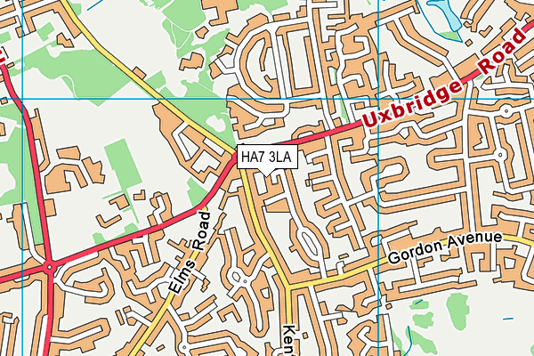 HA7 3LA map - OS VectorMap District (Ordnance Survey)