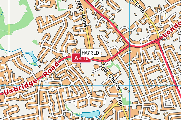 HA7 3LD map - OS VectorMap District (Ordnance Survey)