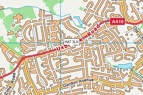 HA7 3LH map - OS VectorMap District (Ordnance Survey)