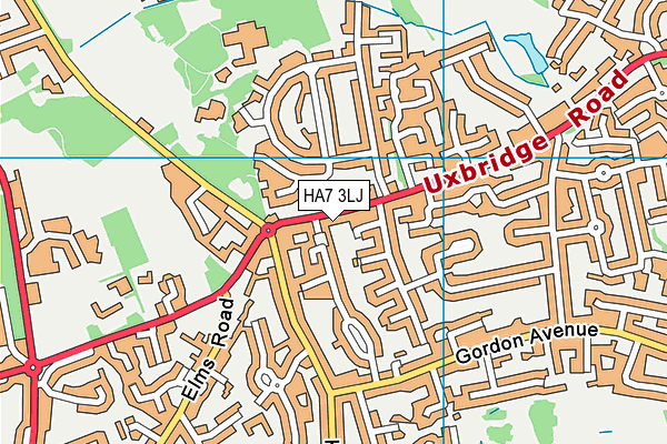 HA7 3LJ map - OS VectorMap District (Ordnance Survey)