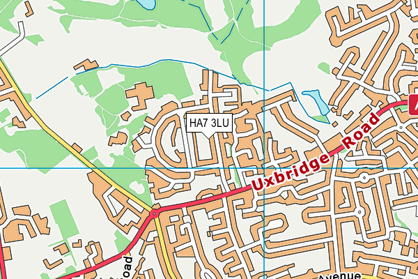 HA7 3LU map - OS VectorMap District (Ordnance Survey)