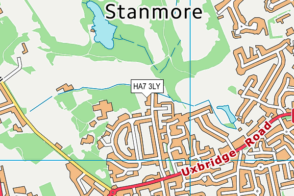 HA7 3LY map - OS VectorMap District (Ordnance Survey)