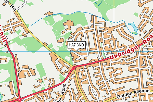 HA7 3ND map - OS VectorMap District (Ordnance Survey)