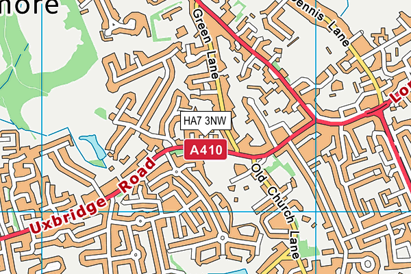 HA7 3NW map - OS VectorMap District (Ordnance Survey)