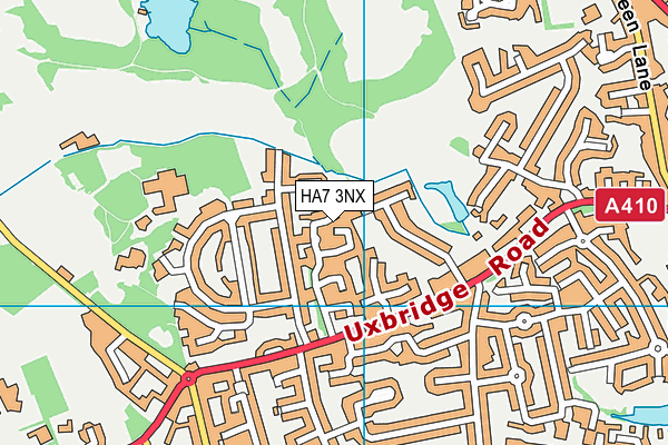 HA7 3NX map - OS VectorMap District (Ordnance Survey)