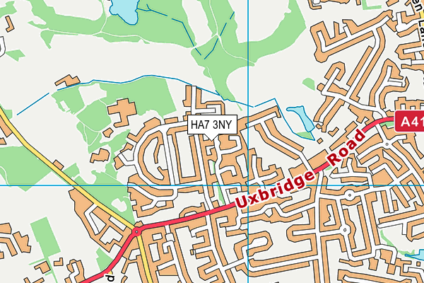 HA7 3NY map - OS VectorMap District (Ordnance Survey)