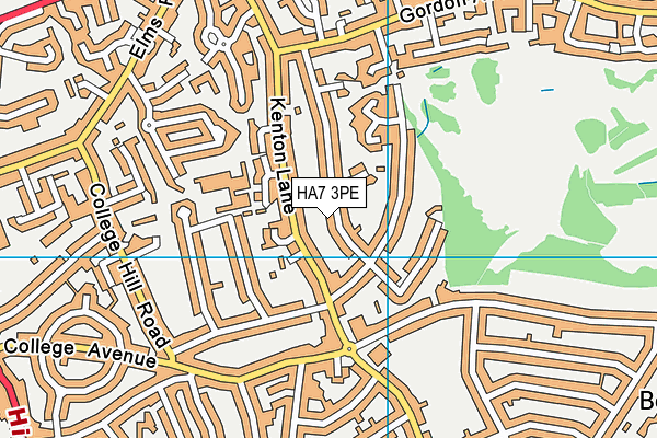 HA7 3PE map - OS VectorMap District (Ordnance Survey)