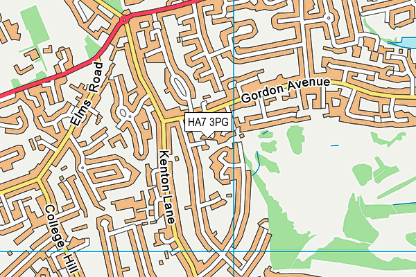 HA7 3PG map - OS VectorMap District (Ordnance Survey)