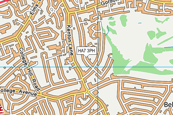 HA7 3PH map - OS VectorMap District (Ordnance Survey)