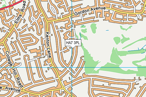 HA7 3PL map - OS VectorMap District (Ordnance Survey)