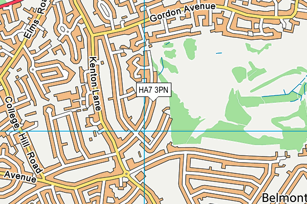 HA7 3PN map - OS VectorMap District (Ordnance Survey)