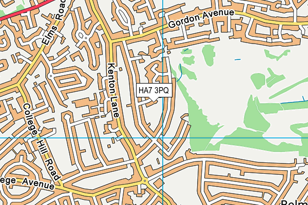 HA7 3PQ map - OS VectorMap District (Ordnance Survey)