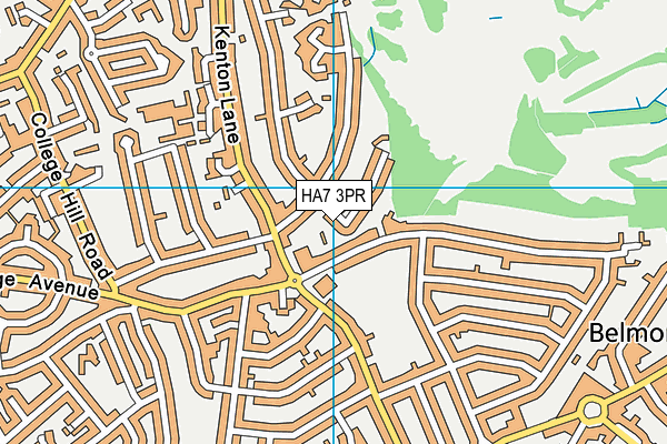 HA7 3PR map - OS VectorMap District (Ordnance Survey)